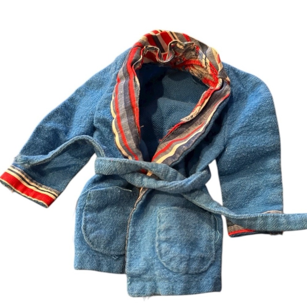 Vintage Barbie Mod Ken Wide Awake Stripes Robe #3377 1972 - Picture 3 of 4